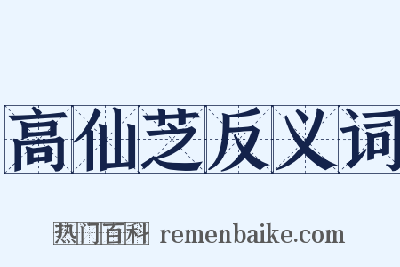 高仙芝反义词是什么意思的图片